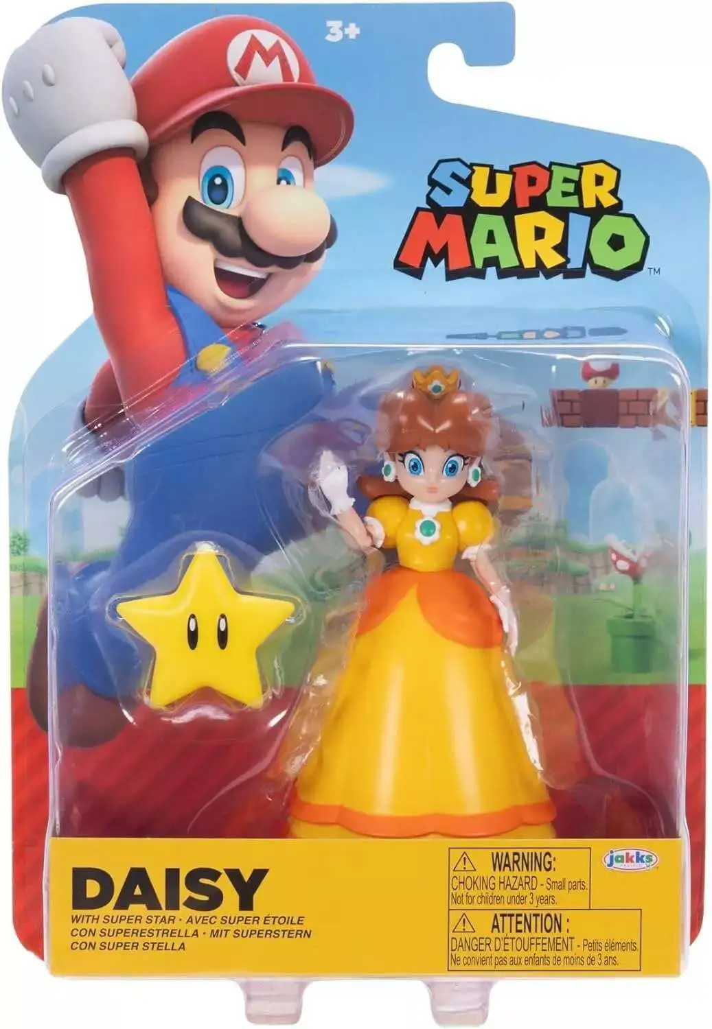 World of Nintendo Super Mario Daisy 4 Action Figure with Super Star ...