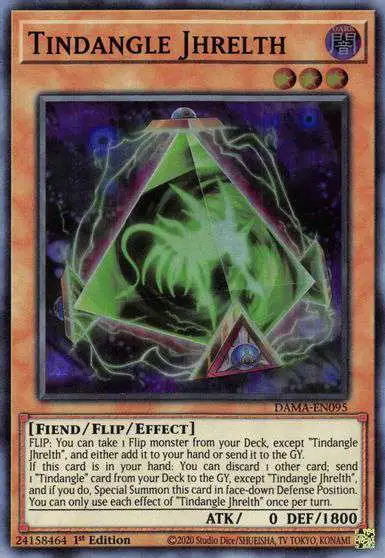 YuGiOh Trading Card Game Dawn of Majesty Single Card Super Rare Tindangle  Jhrelth DAMA-EN095 - ToyWiz