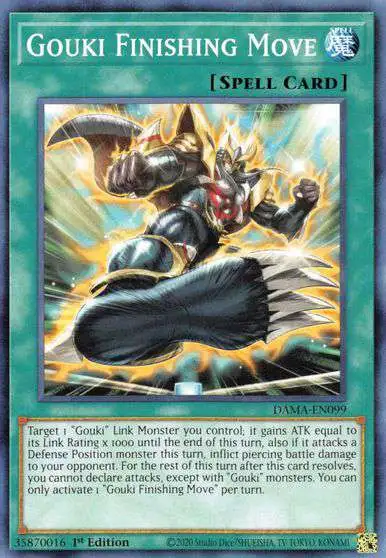 YuGiOh Trading Card Game Dawn of Majesty Common Gouki Finishing Move DAMA-EN099