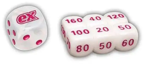 Pokemon Scarlet & Violet White Flare Damage Counter Dice, Coin-Flip Die & 2 Condition Markers