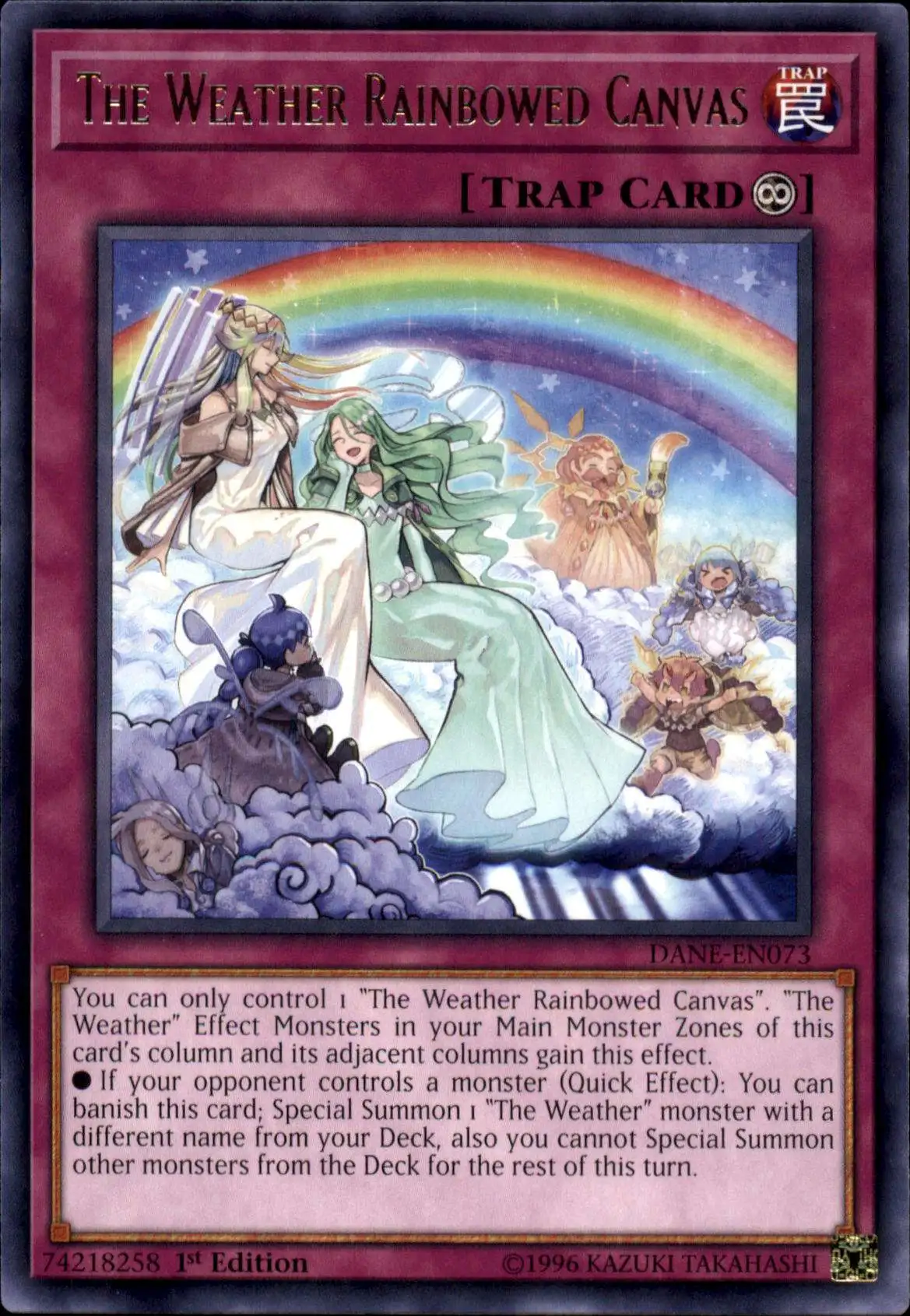 YuGiOh Dark Neostorm Rare The Weather Rainbowed Canvas DANE-EN073