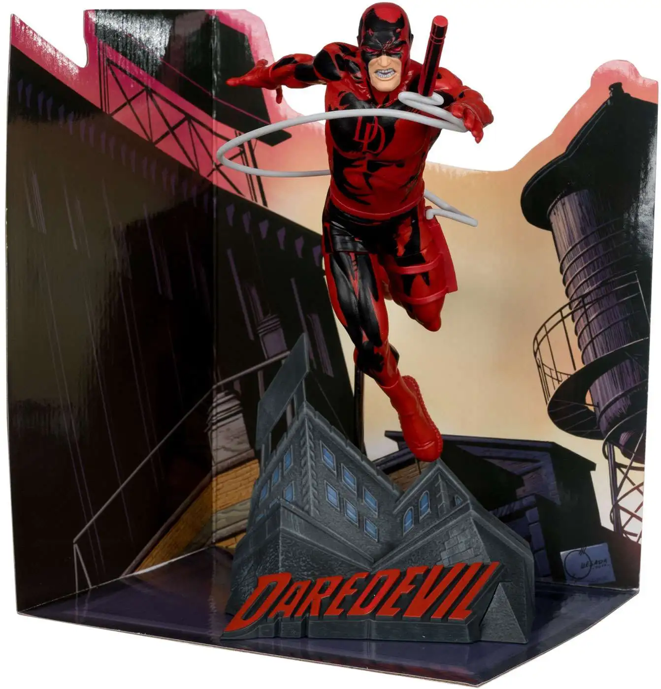 McFarlane Toys Marvel Daredevil 110 Posed Figure with Scene