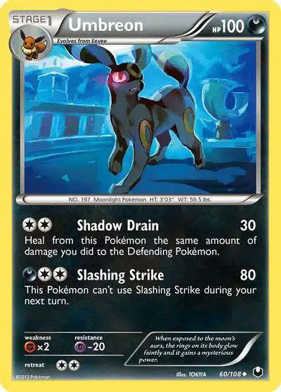 Pokemon Trading Card Game Black & White Dark Explorers Uncommon Umbreon #60 [Reverse]