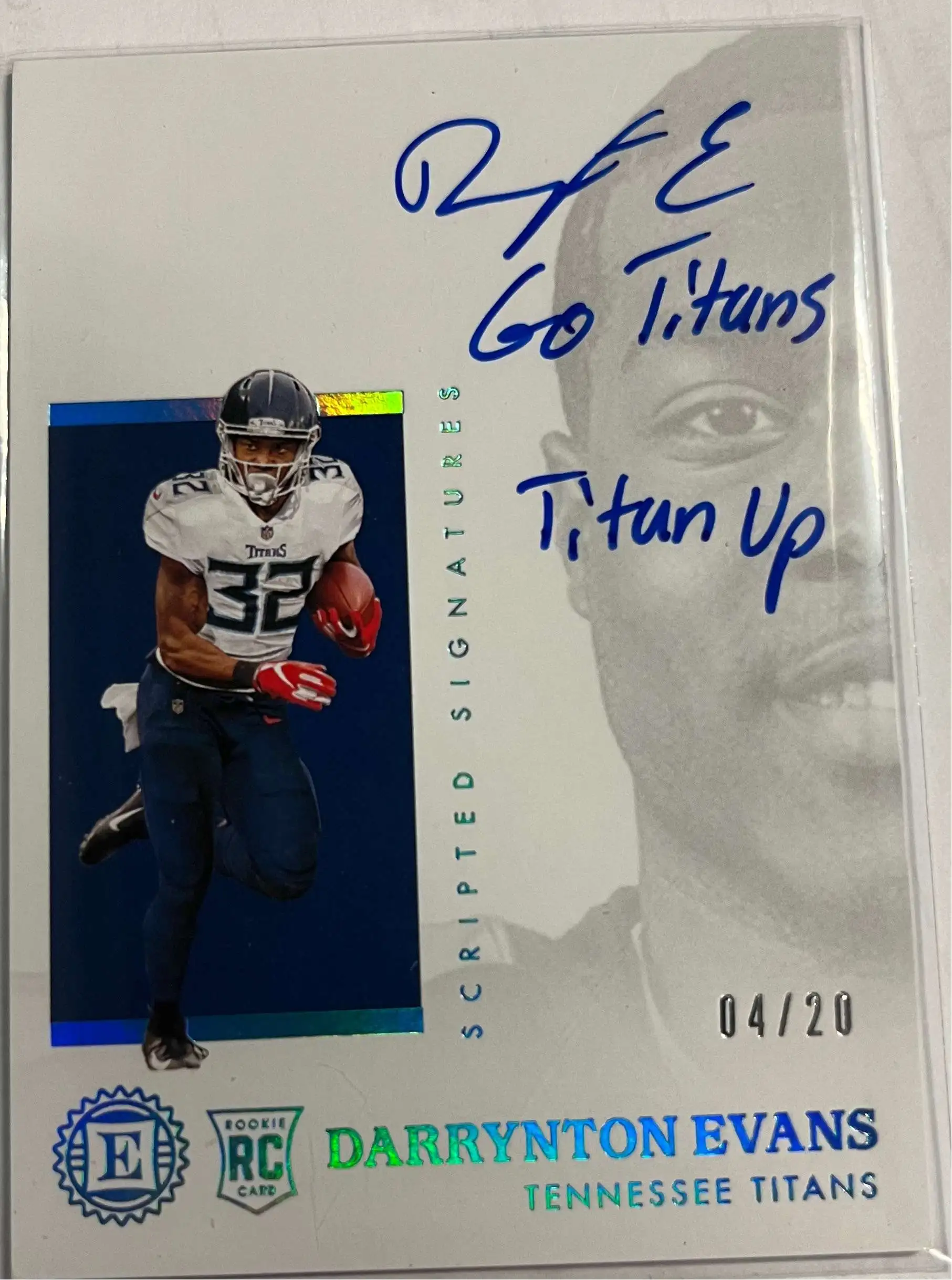 NFL 2020 Encased Football Darrynton Evans 420 Autographed Trading Card  SCS-DE Rookie Panini - ToyWiz