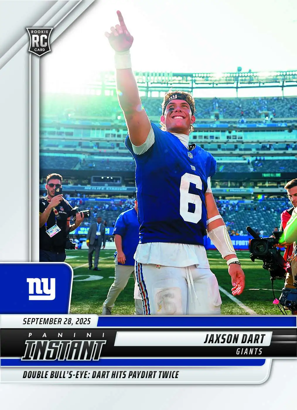 NFL New York Giants 2025 Panini Instant Football Single Card