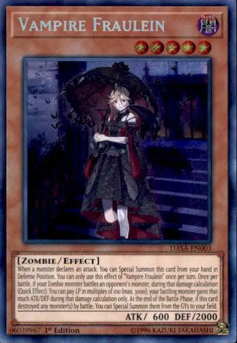 YuGiOh Dark Saviors Secret Rare Vampire Fraulein DASA-EN003