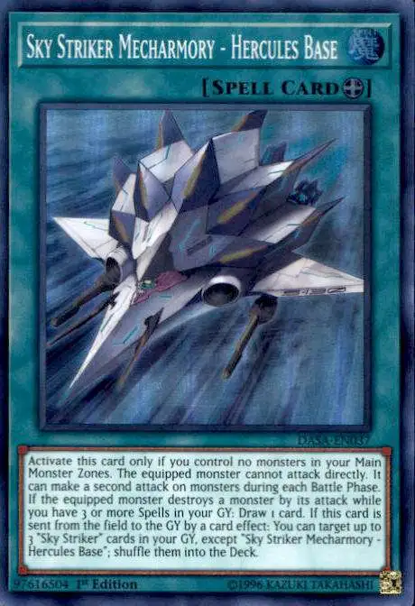 YuGiOh Dark Saviors Super Rare Sky Striker Mecharmory - Hercules Base DASA-EN037