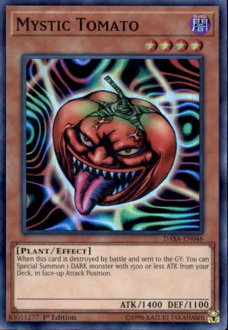 YuGiOh Dark Saviors Super Rare Mystic Tomato DASA-EN046