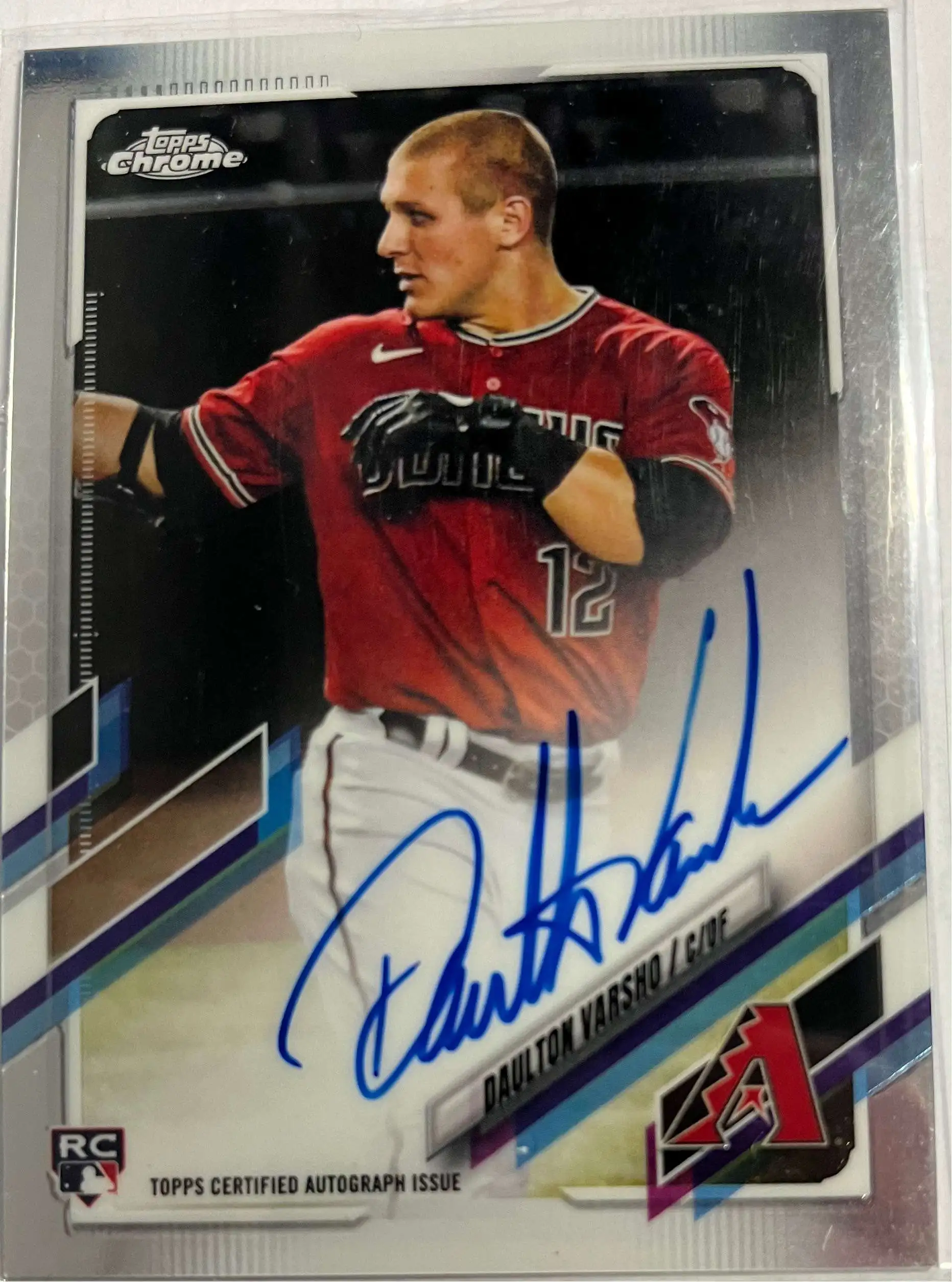 MLB 2021 Topps Chrome Daulton Varsho Rookie Card Autographed Single Card RA-DV [On Card Auto]