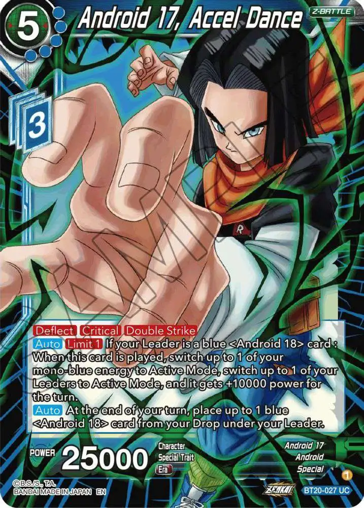 dragon ball super card game android 17 Dragon Ball Super - B27 - History of Z - Android 17, Military Terror  Creation