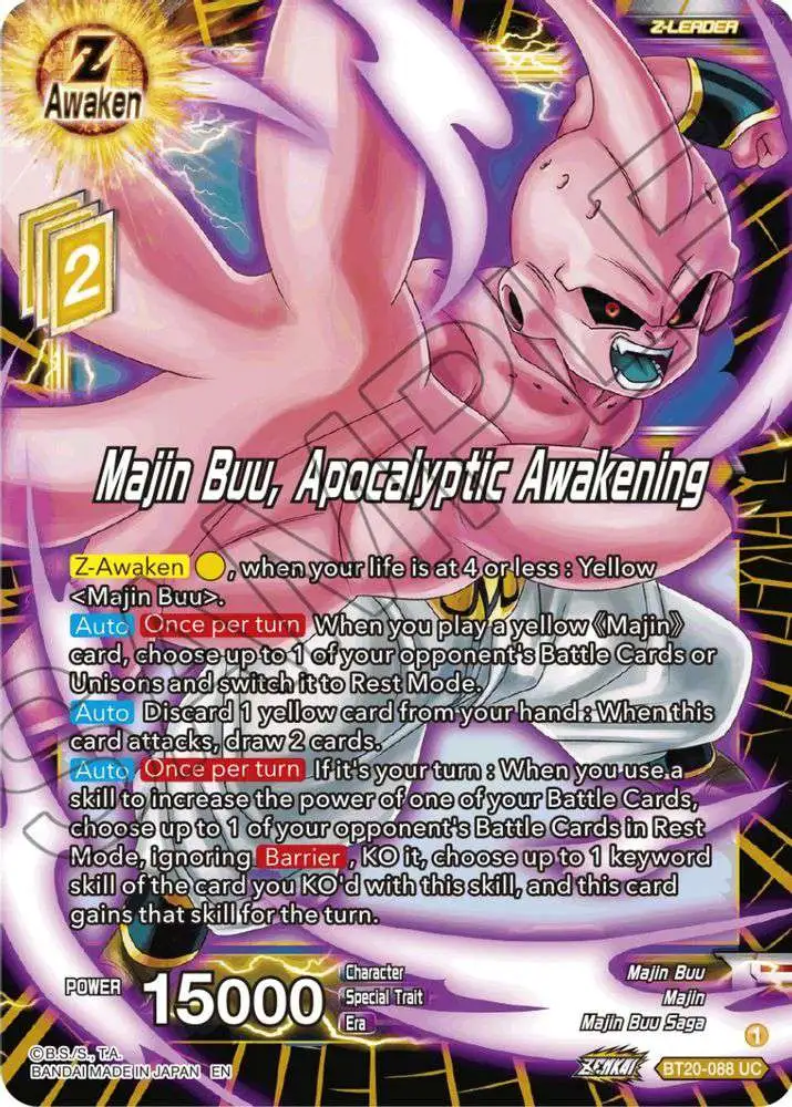 Dragon Ball Super Trading Card Game Power Absorbed Single Card Uncommon Majin Buu, Apocalyptic Awakening BT20-088 - ToyWiz Dragon Ball Super Trading Card Game Power Absorbed Single Card Uncommon Majin Buu, Apocalyptic Awakening BT20-088 - ToyWiz