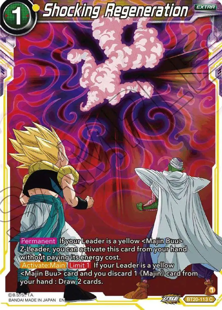 Dragon Ball Super Trading Card Game Power Absorbed Common Shocking Regeneration BT20-113