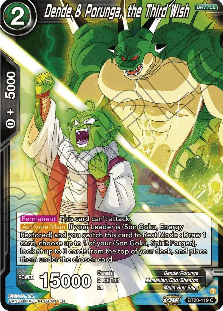Dragon Ball Super Trading Card Game Power Absorbed Single Card Common Dende amp Porunga, the Third Wish BT20-119 - ToyWiz Dragon Ball Super Trading Card Game Power Absorbed Single Card Common Dende amp Porunga, the Third Wish BT20-119 - ToyWiz