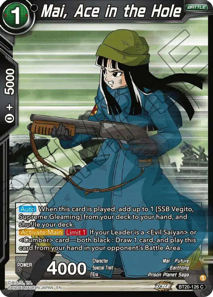 Dragon Ball Super Trading Card Game Power Absorbed Single Card Common Mai, Ace in the Hole BT20-126 - ToyWiz Dragon Ball Super Trading Card Game Power Absorbed Single Card Common Mai, Ace in the Hole BT20-126 - ToyWiz