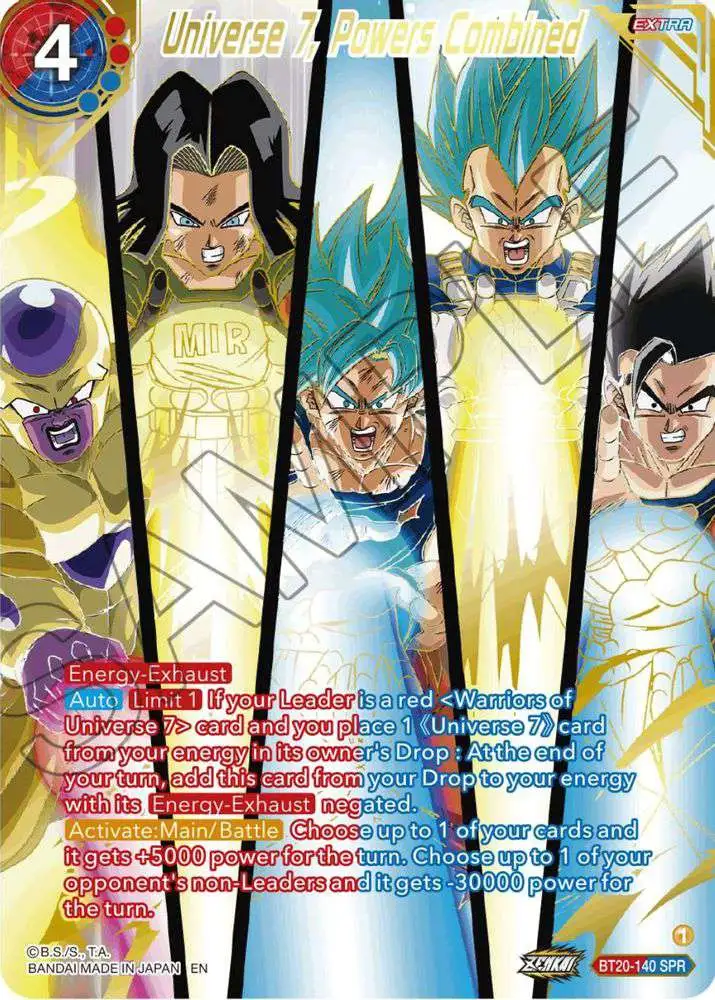 Dragon Ball Super Trading Card Game Power Absorbed Special Rare Universe 7, Powers Combined BT20-140 [SPR]