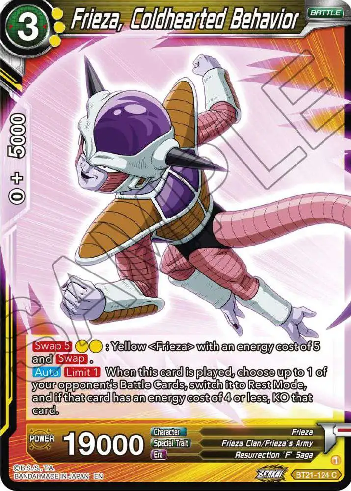 Dragon Ball Super Trading Card Game Wild Resurgence Common Frieza, Coldhearted Behavior BT21-124