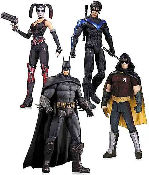 Batman Arkham City Robin, Harley Quinn, Batman Nightwing Action Figure  4-Pack DC Collectibles - ToyWiz