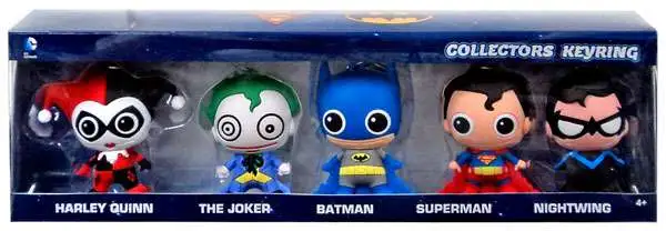 3D Figural Keyring DC Exclusive Collector 5-Pack