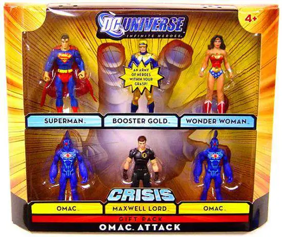Superman DC Universe Omac Attack 6 FIGURE SET Wonder Woman Booster Gold ++ 