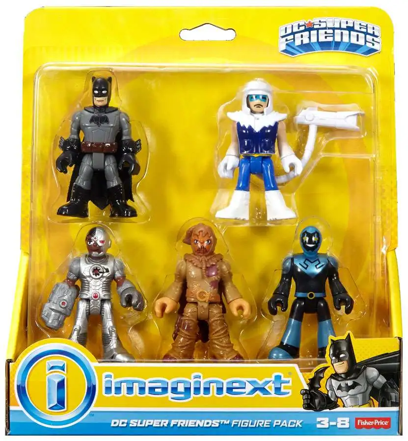Fisher-Price DC Super Friends Imaginext Figure Pack Batman Cyborg Blue Beetle 