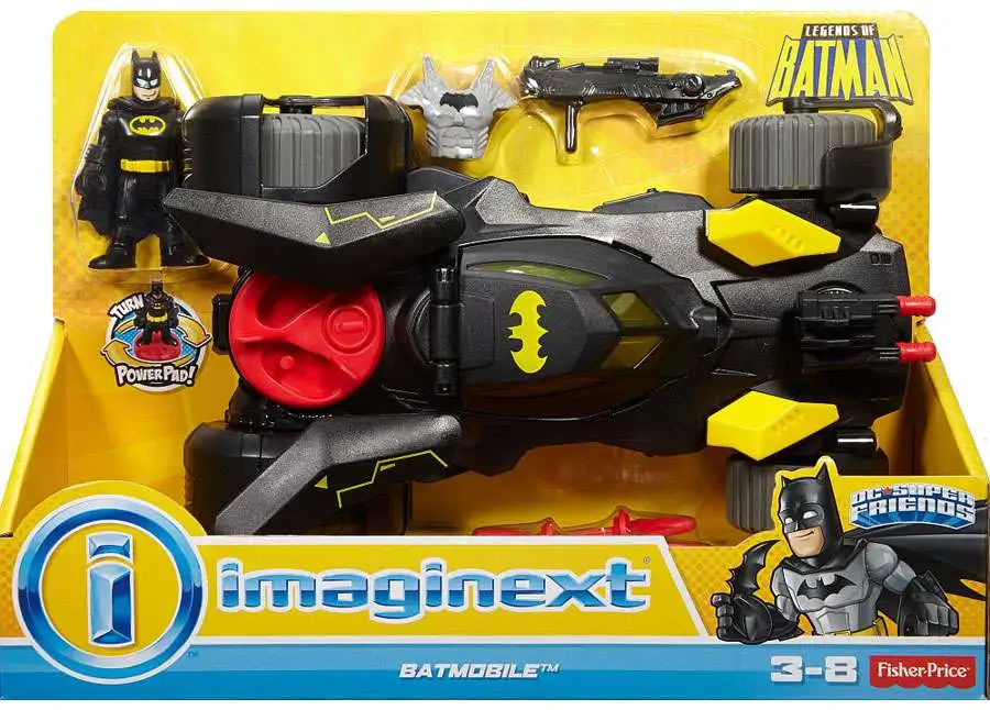 Fisher Price DC Super Friends Imaginext Batmobile Exclusive 3 Figure ...