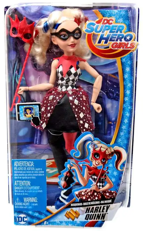 DC Super Hero Girls Masquerade Harley Quinn 12 Deluxe Doll Mattel Toys ...