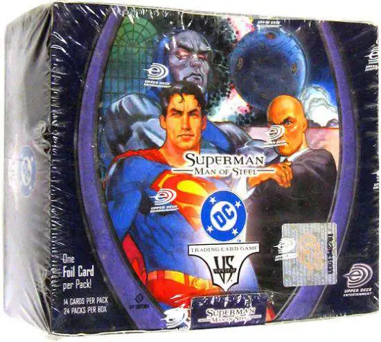 DC VS System Trading Card Game Superman Man of Steel Booster Box [24 Packs]