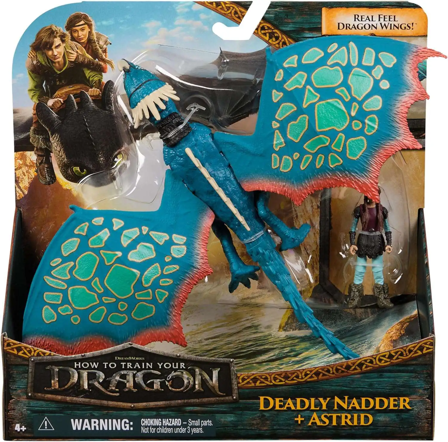 How to Train Your Dragon 2025 Movie Viking Duo Deadly Nadder & Astrid Action Figure 2-Pack [Real Feel Dragon Wings!]
