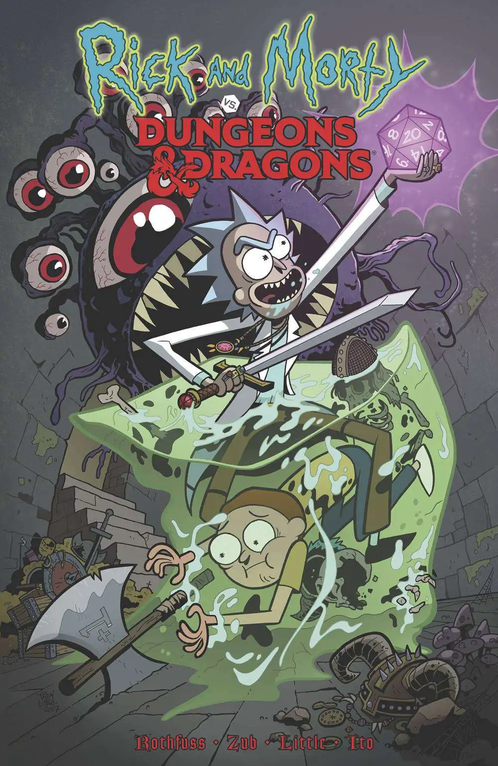 IDW Rick & Morty Vs. Dungeons & Dragons Issues 1-4 Collected Trade Paperback Comic Book