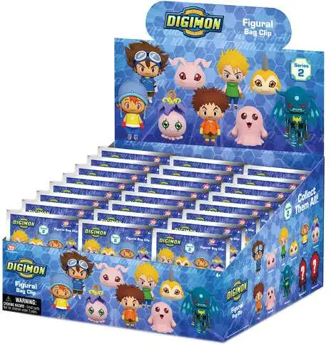 3D Figural Keyring Digimon Series 2 Mystery Box [24 Packs]