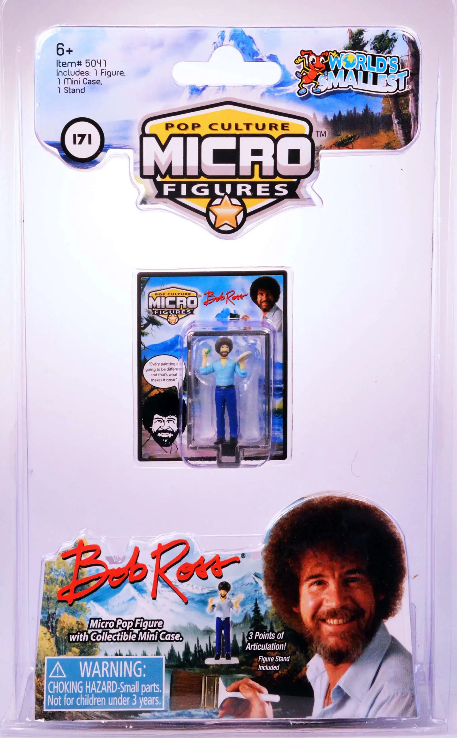 World's Smallest Action Micro Figures Bob Ross 1.25-Inch Micro Figure