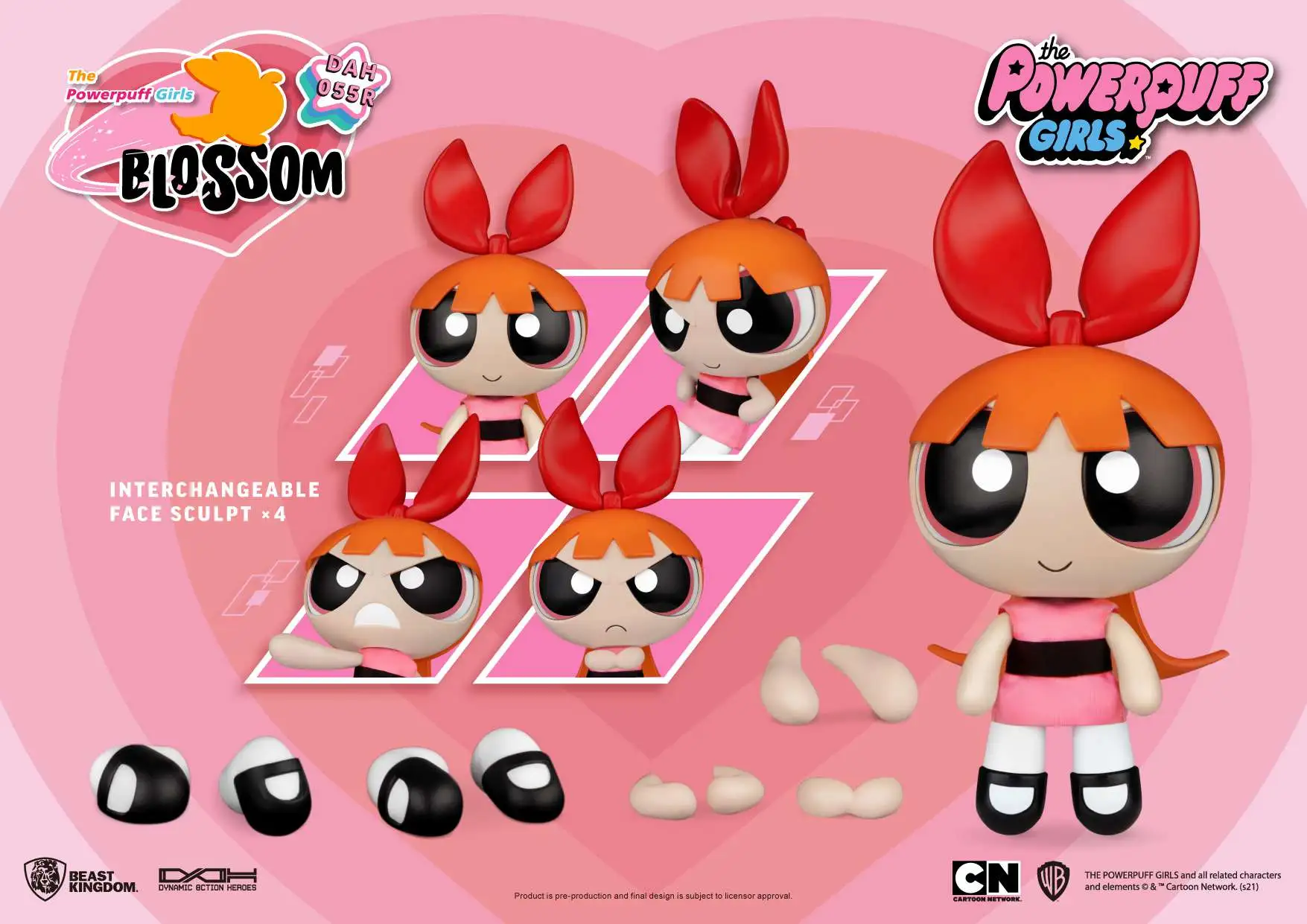 Powerpuff Girls Dynamic 8-ction Heroes Blossom Action Figure DAH-055R