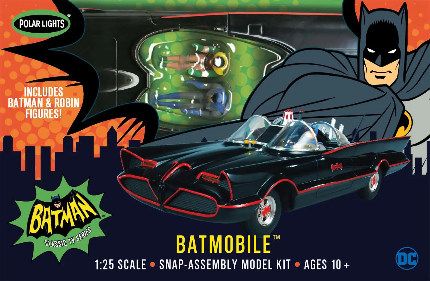 Amazon.com: Polar Lights 1966 Batmobile w/Catwoman & Penguin