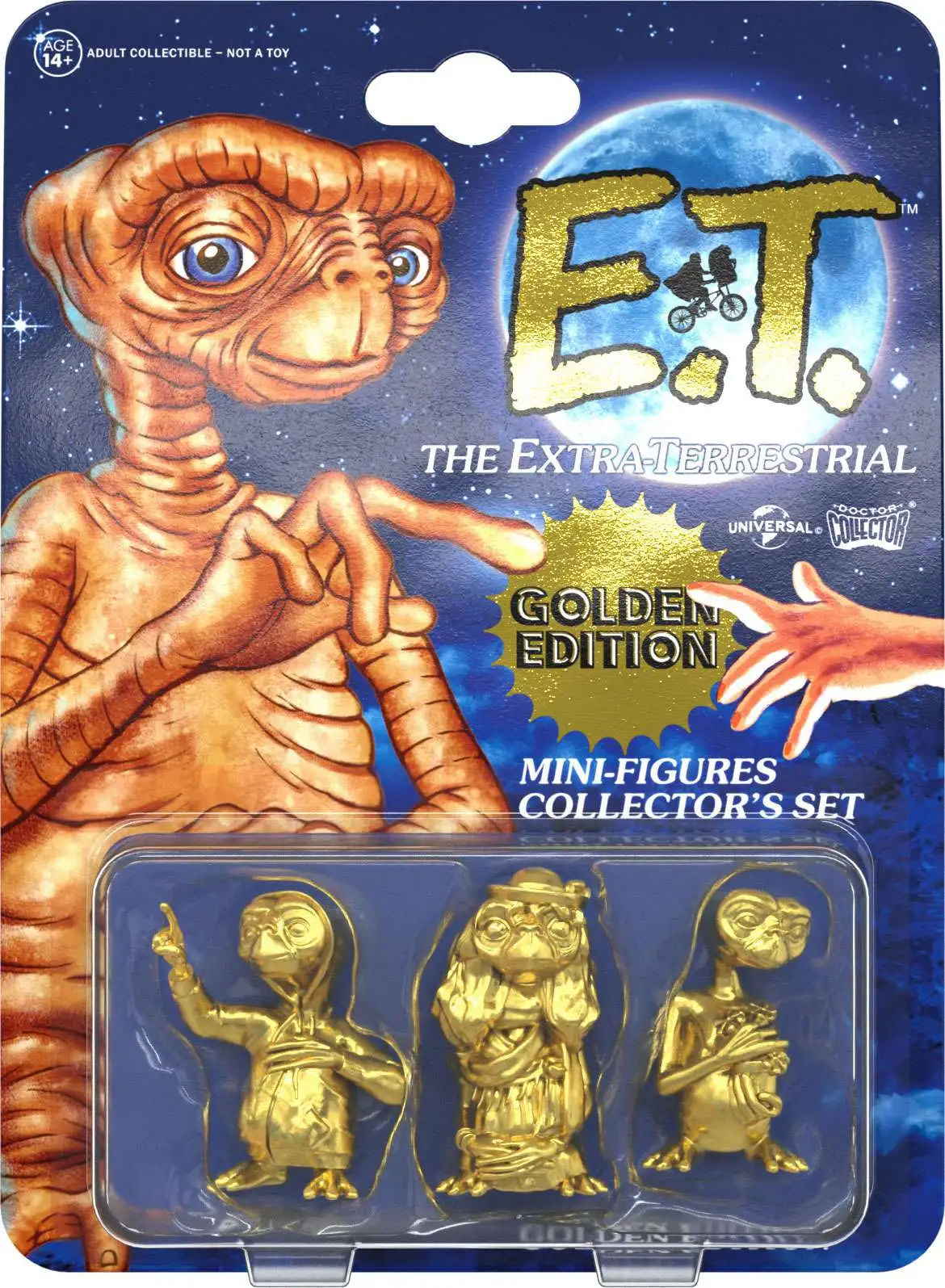 E.T. the Extra-Terrestrial Exclusive 2-Inch PVC Figure 3-Pack [Gold Version]