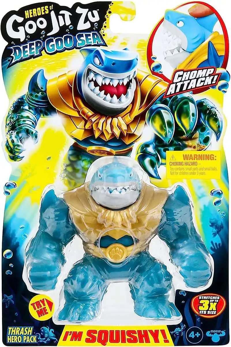  Heroes of Goo Jit Zu Deep Goo Sea Squidor Hero Pack. Super  Squishy, Goo Filled Toy. with Suction Attack Feature. Stretch Him 3 Times  His Size! : Video Games