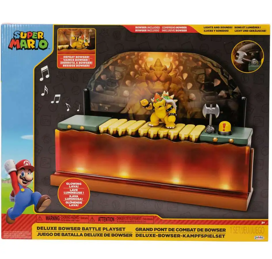 World of Nintendo Super Mario Deluxe Bowser Battle Playset