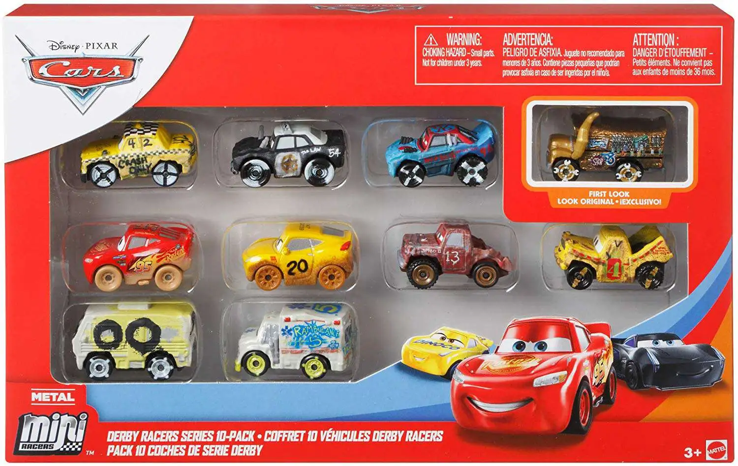  Mattel Disney Pixar Cars Die-Cast Mini Racers 10-Pack