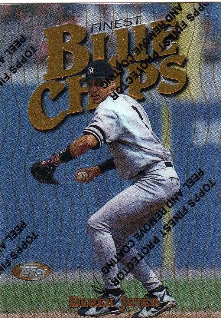 MLB 1997 Topps Finest Blue Chips Derek Jeter #15 [With Coating]