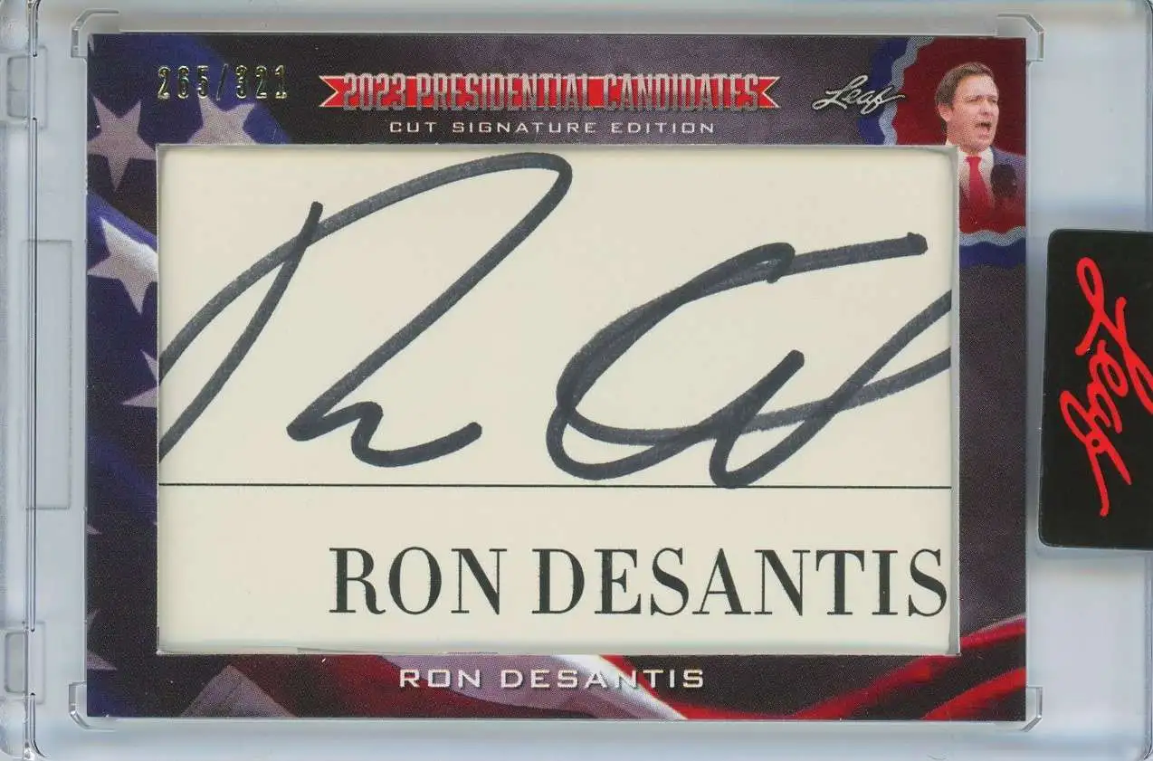 Leaf 2023 Presidential Candidates 265/321 Ron Desantis PCS-RDS [Cut Signature / Auto]