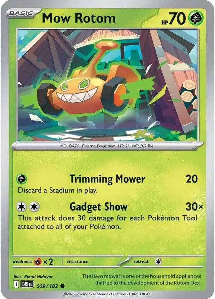 Pokemon Trading Card Game Destined Rivals Common Mow Rotom #9