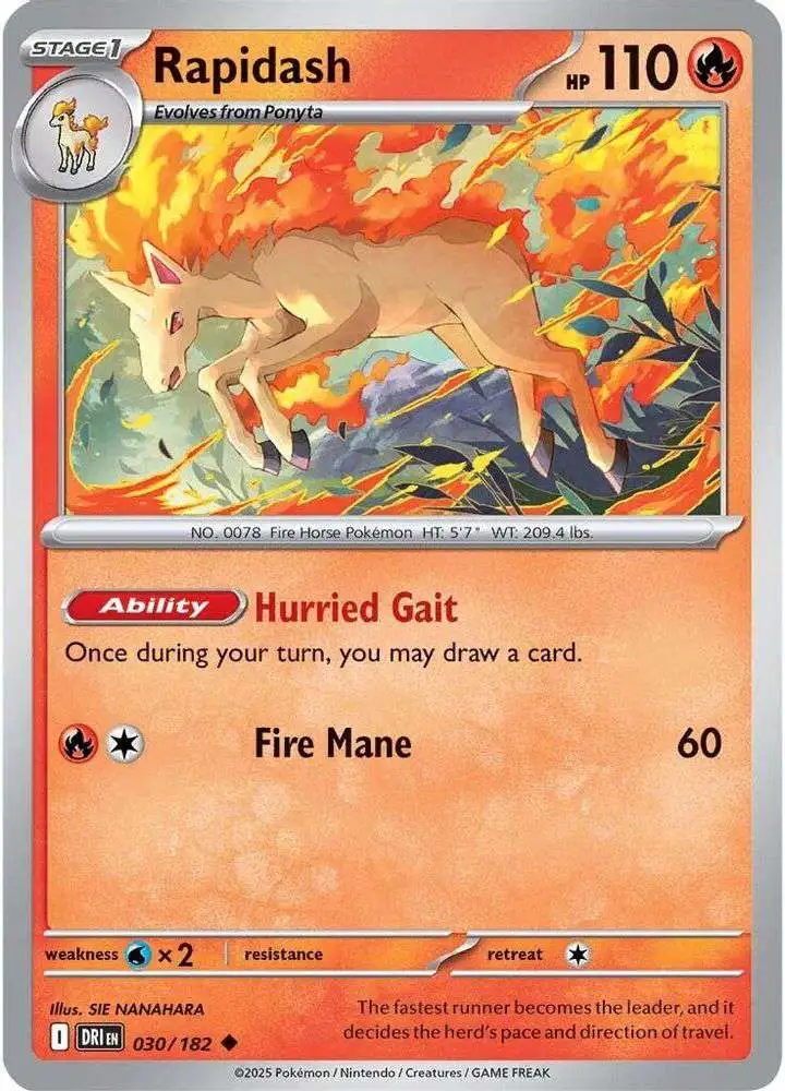 Pokemon Trading Card Game Destined Rivals Uncommon Rapidash #30