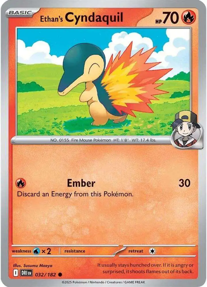 Pokemon Trading Card Game Destined Rivals Common Ethan's Cyndaquil #32