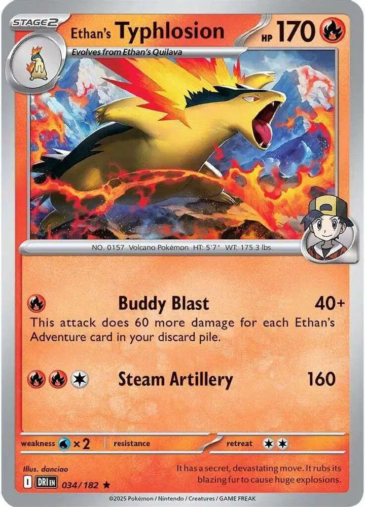Pokemon Trading Card Game Destined Rivals Rare Ethan's Typhlosion #34