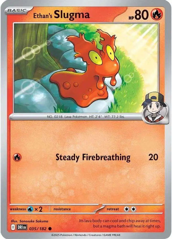 Pokemon Trading Card Game Destined Rivals Common Ethan's Slugma #35
