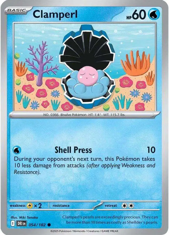 Pokemon Trading Card Game Destined Rivals Common Clamperl #54