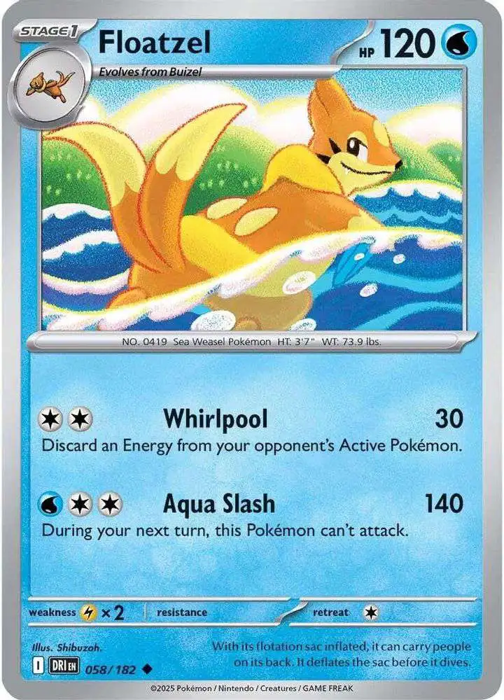 Pokemon Trading Card Game Destined Rivals Uncommon Floatzel #58