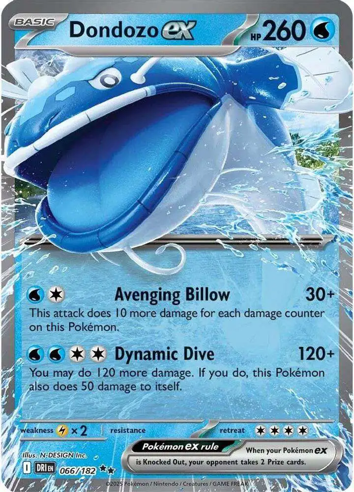 Pokemon Trading Card Game Destined Rivals Double Rare Dondozo ex #66