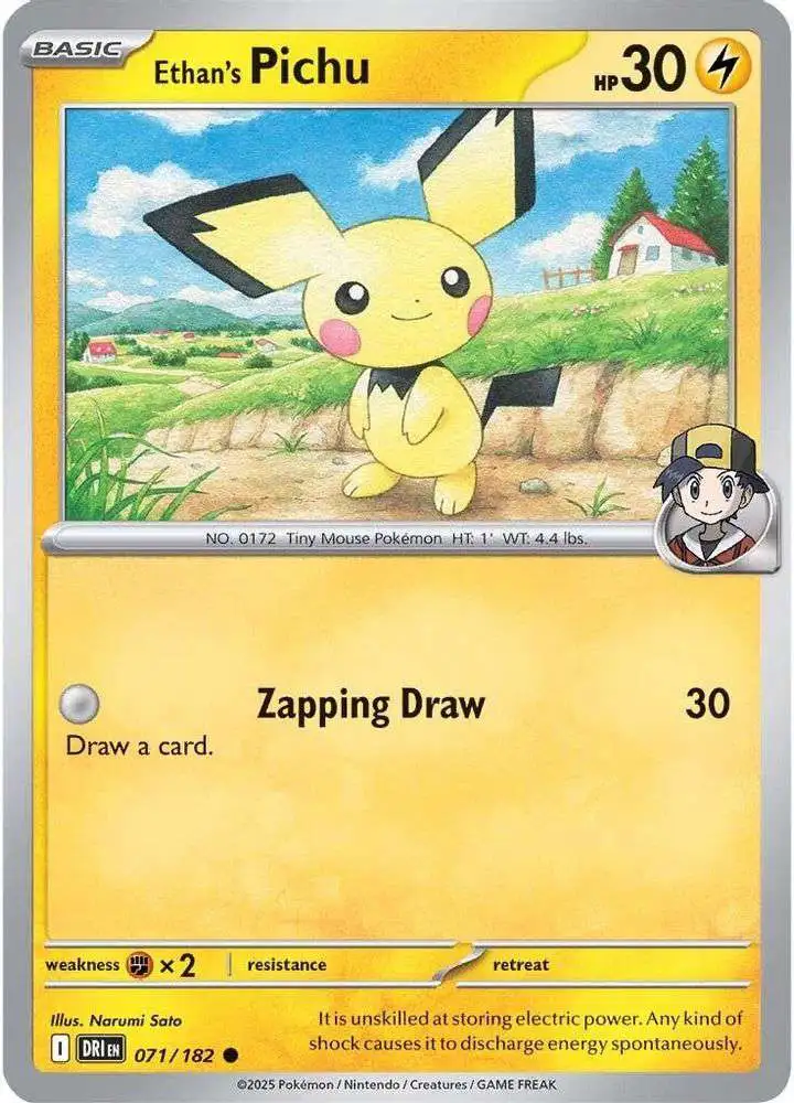 Pokemon Trading Card Game Destined Rivals Common Ethan's Pichu #71