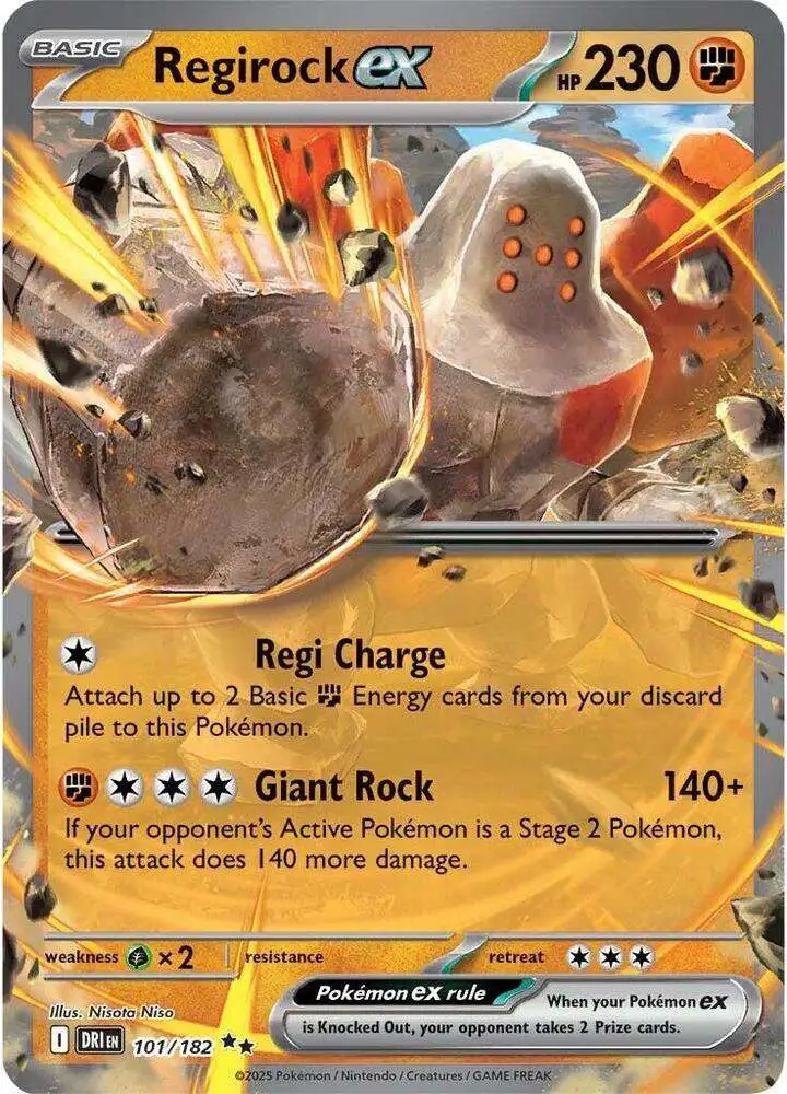 Pokemon Trading Card Game Destined Rivals Double Rare Regirock ex #101