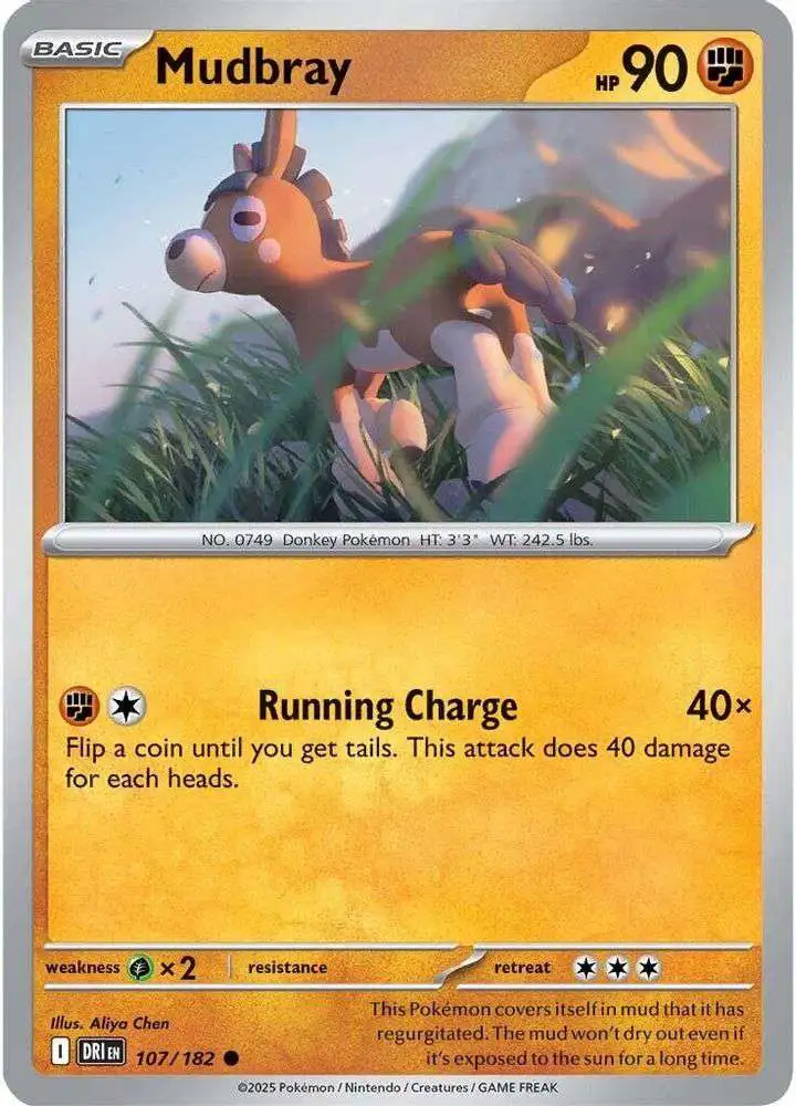 Pokemon Trading Card Game Destined Rivals Common Mudbray #107